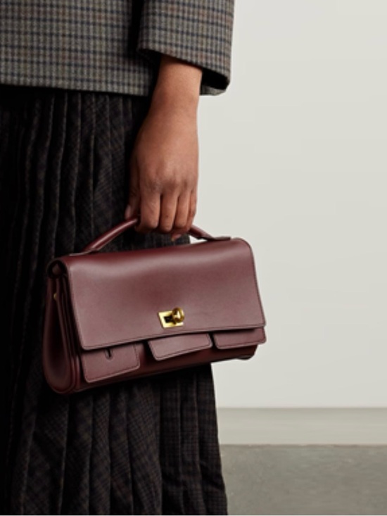Balenciaga Handbags - Balenciaga Smooth Calfskin Small Bel Air Clutch On Strap Burgundy